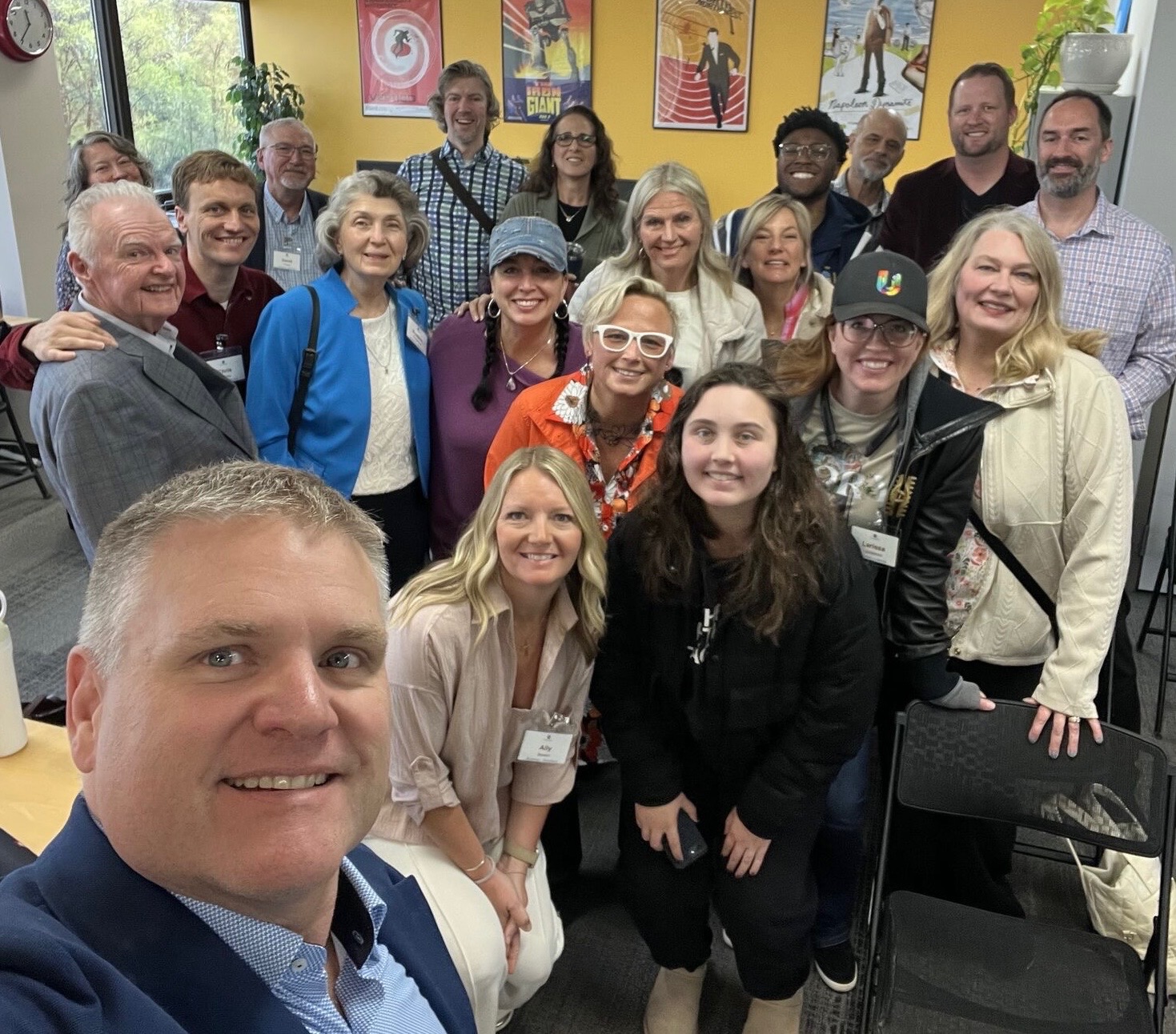 Marketplace sector gathering group photo